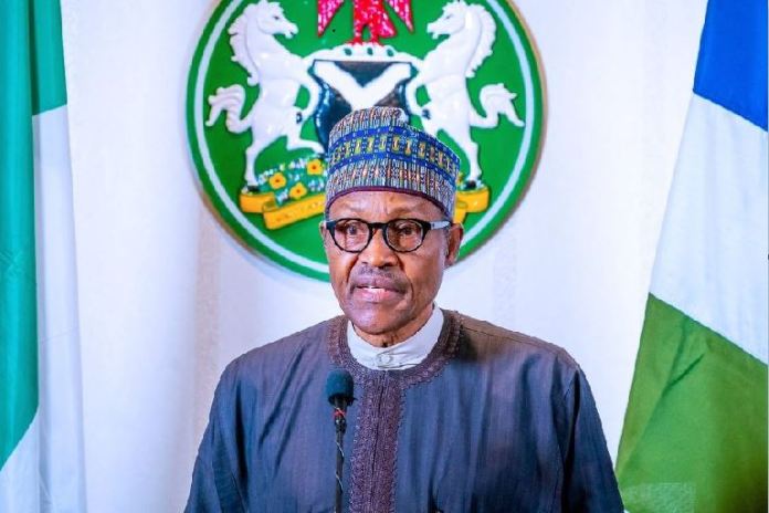 President Buhari addressing the people of Nigeria