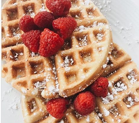 waffle and toppings