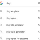 A screenshot of Google Autocomplete for keywords research 