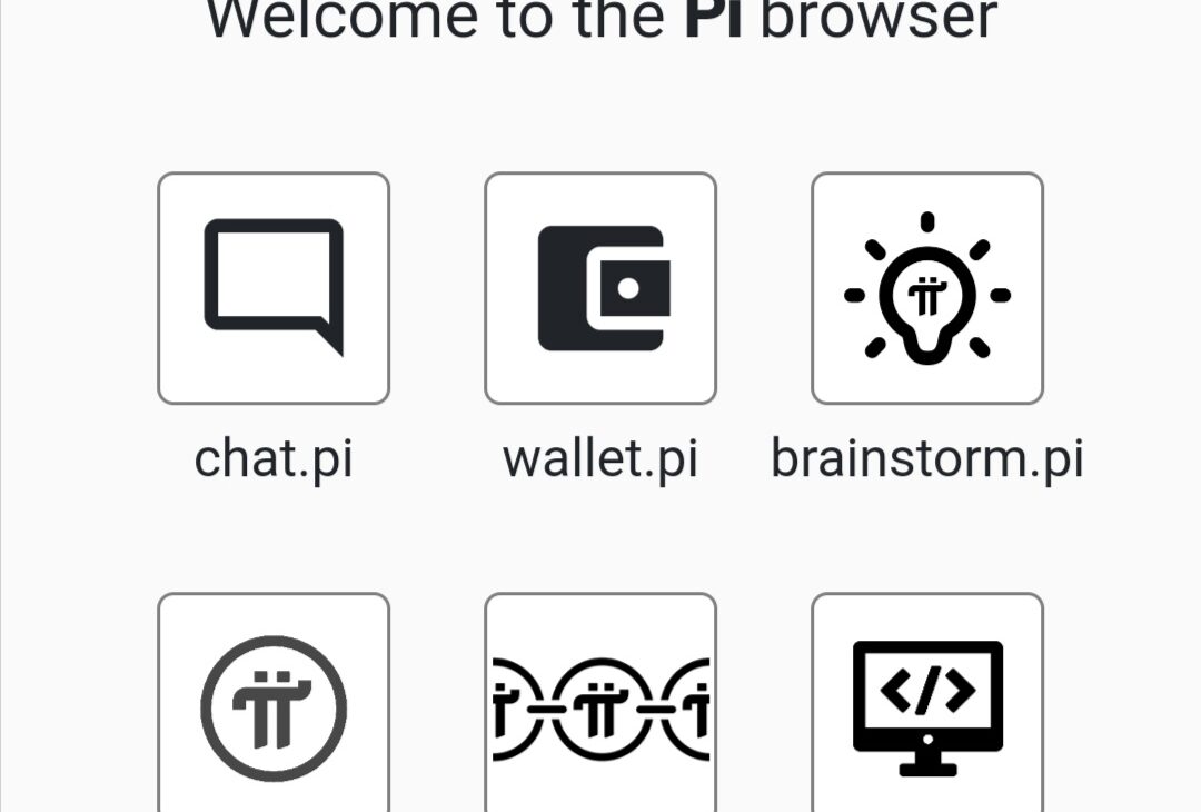 A screenshot of Pi Browser 